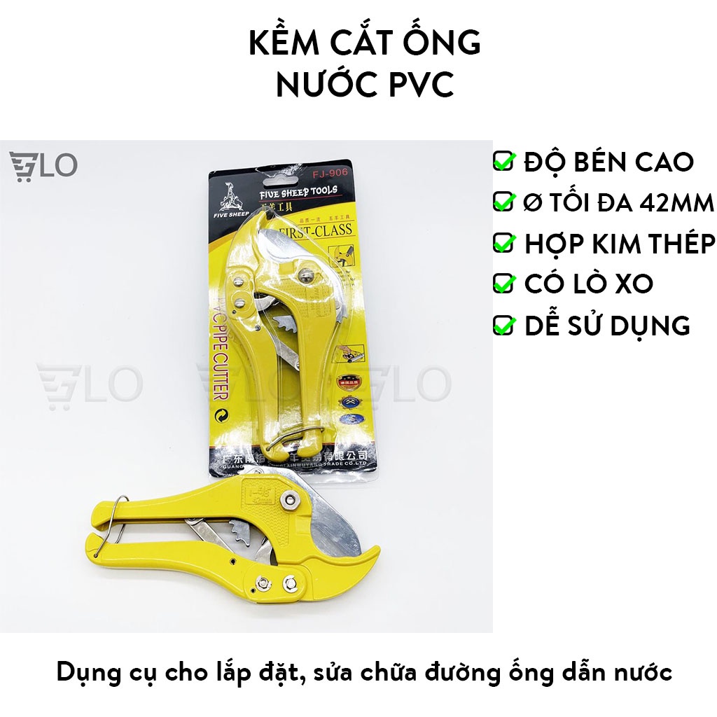 Kéo Cắt Ống Nước PVC FJ-906 Thân Nhôm, Kiềm Cắt Ống Nhựa 3-42mm