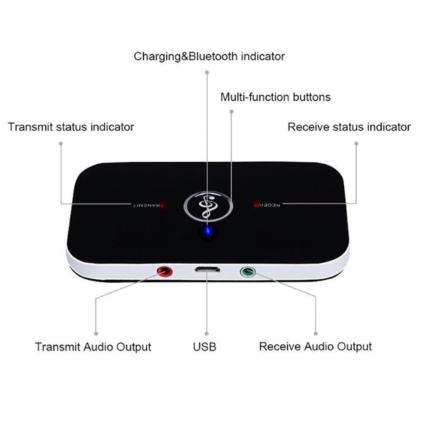 Bộ Chuyển Đổi Âm Thanh Bluetooth B6 2 Trong 1 Với Đầu Ra Âm Thanh 3.5mm