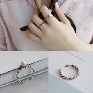 Set nhẫn 2 chiếc màu giả cổ điển