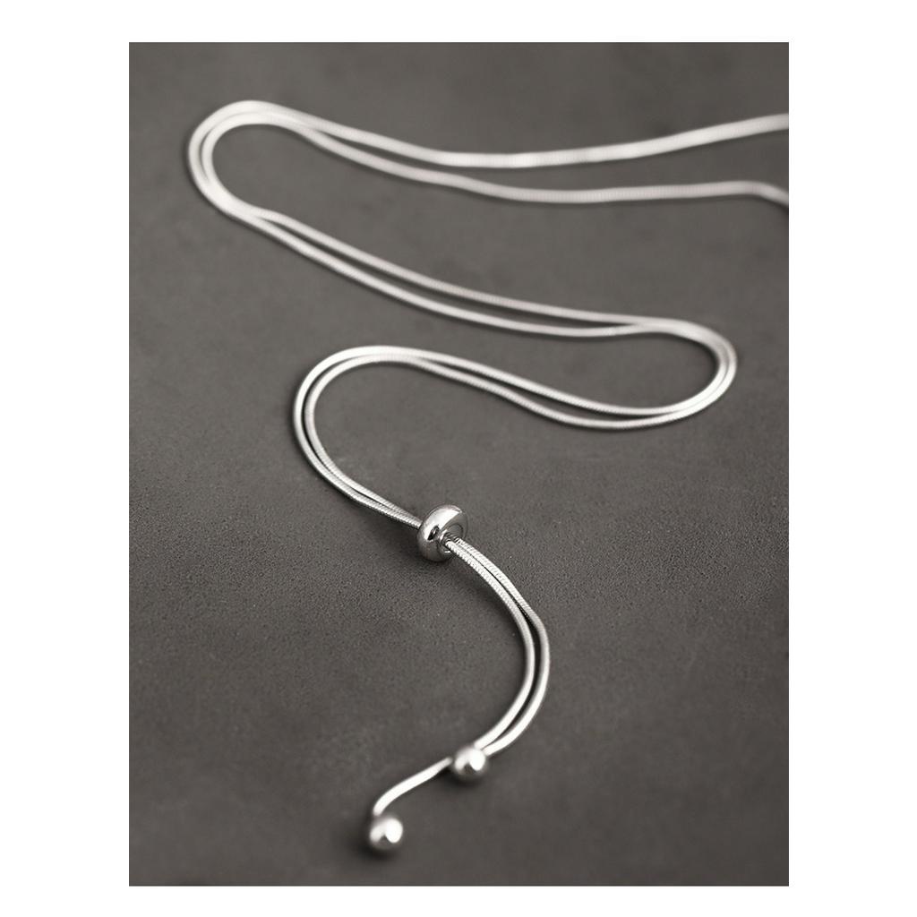 Vòng Cổ Mạ Bạc S925 Thiết Kế Đơn Giản Sang Trọng Cho Nữ