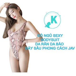 Đồ Ngủ Sexy Bodysuit Da Rắn Da Báo Đáy Sâu Gợi Cảm Phong Cách JAV