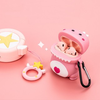 Ốp bảo vệ hộp sạc tai nghe Airpods i12 thiết kế hoạt hình dễ thương