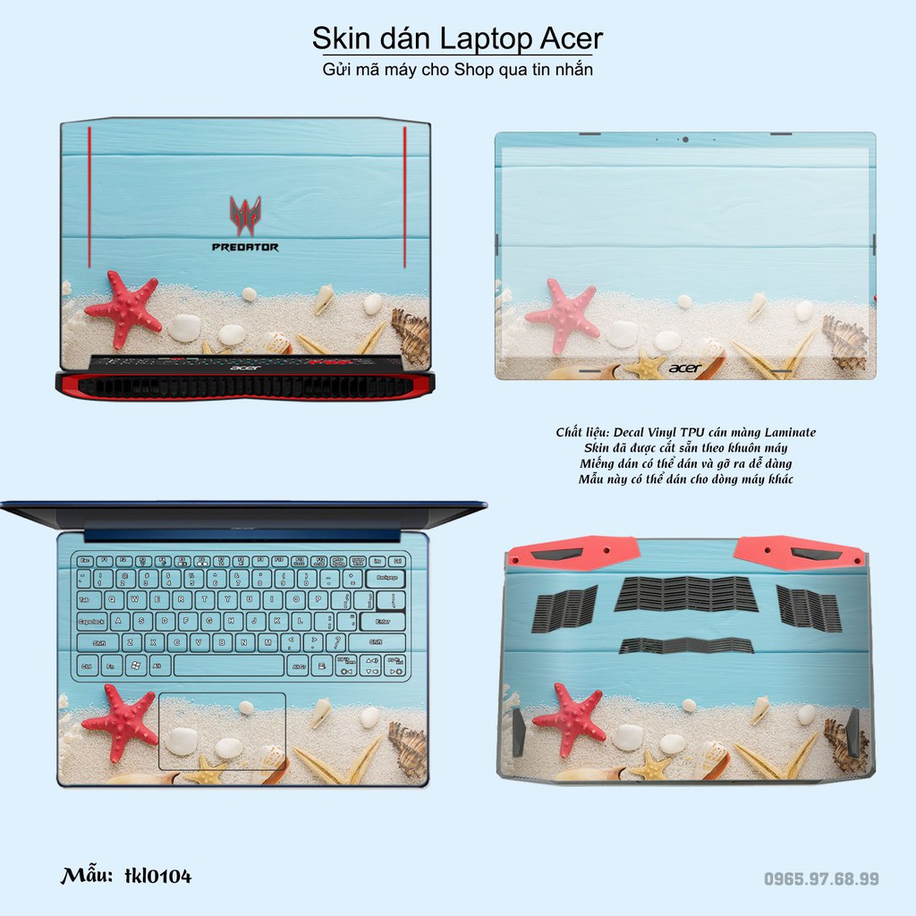 Skin dán Laptop Acer in hình thiết kế _nhiều mẫu 2 (inbox mã máy cho Shop)