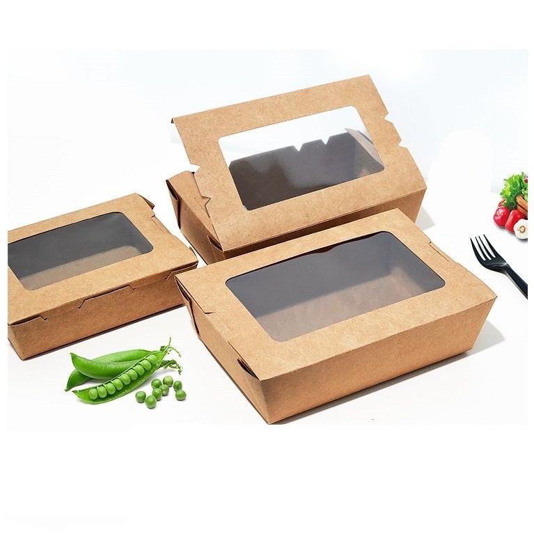 HỘP GIẤY KRAFT đựng thức ăn nhanh( Trắng, vàng nâu)-SIÊU TIỆN LỢI