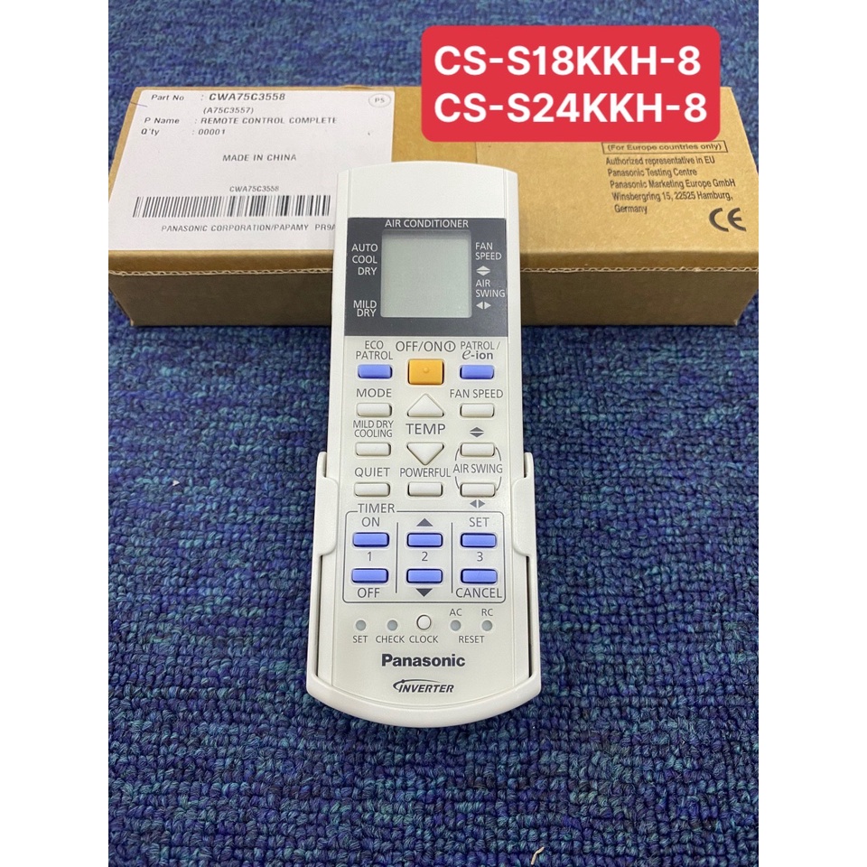 Remote điều khiển máy lạnh Panasonic CS-S18KKH-8/ CS-S24KKH-8