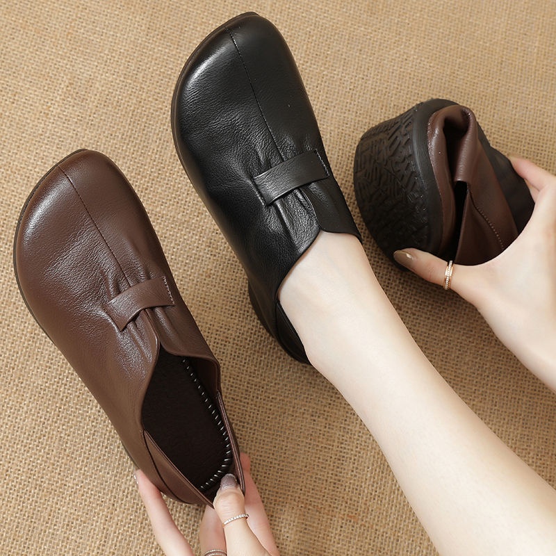 Giày Búp Bê Da Mềm Gót Thấp Size Lớn 35-43 41 42 Thời Trang Nữ Sành Điệu