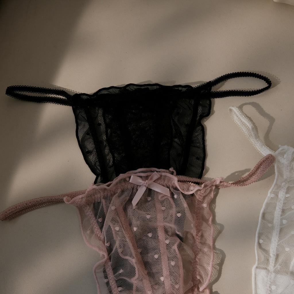Quần Lót Nữ Lưới Chấm Bi Sexy Gợi Cảm Dáng Lọt Khe Thông Thoáng KRYSTAL Q013