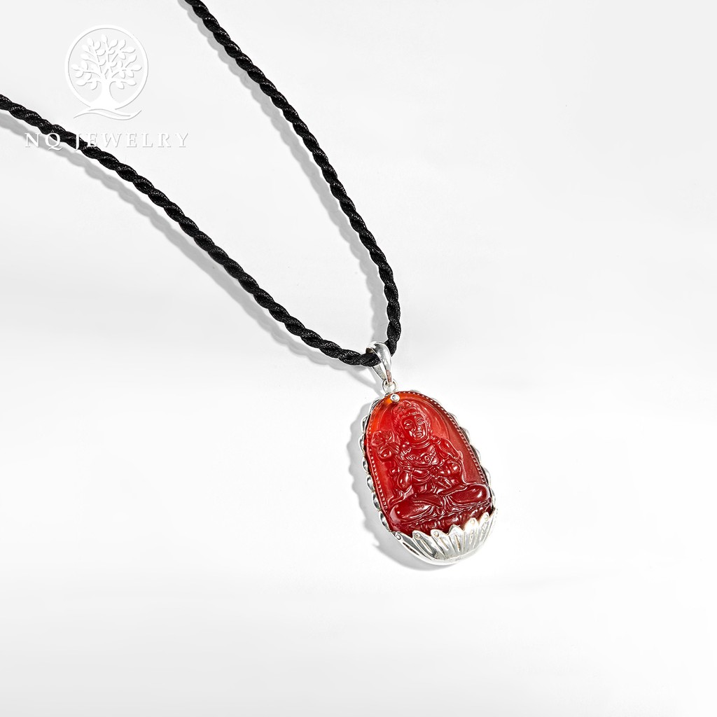 Dây chuyền phật bản mệnh bọc bạc đỏ - NQ Jewelry