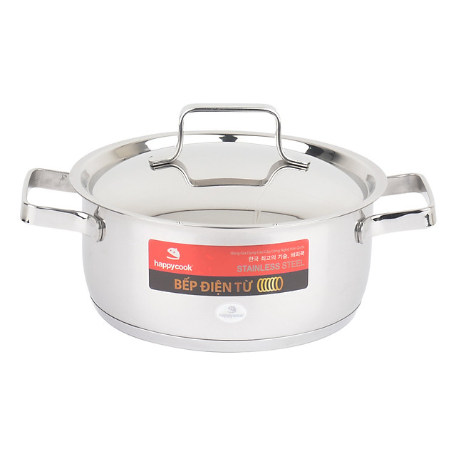 Bộ Nồi Inox Đáy Từ Cao Cấp 6 Món Happy Cook Milan HC-06ML (16, 20, 24 cm)