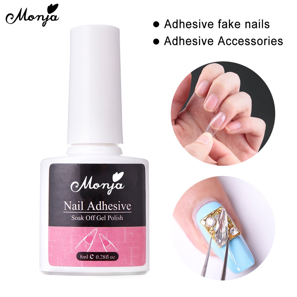 Keo dán móng tay MONJA nhanh khô 8ml tiện lợi