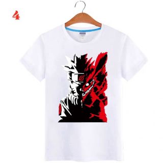 Áo Thun Tay Lửng Trắng Naruto