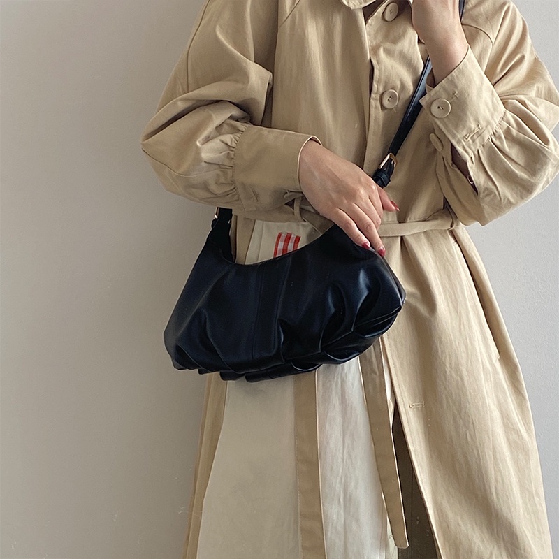 Túi đeo chéo vai mềm đơn giản phong cách retro cho nữ