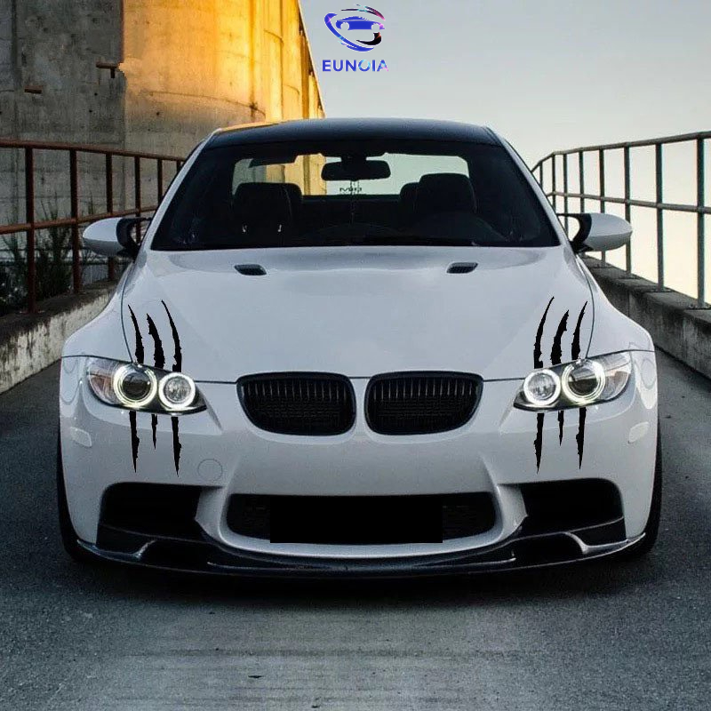 Tem Decal Mí Mắt hình vết Xước 3 miếng Trang Trí Ô Tô Cao Cấp🍁lạ mắt🍁 - phụ kiện đồ chơi ô tô xe hơi EUNOIA