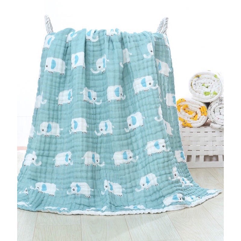 Khăn Tắm Xô Cotton 6 Lớp 🌈 FREE SHIP 🌈 Khăn Tắm 6 Lớp Xuất Nhật Cho Bé Sơ Sinh Kích Thước 1.1 X 1.1 Mét An Toàn Cho Bé