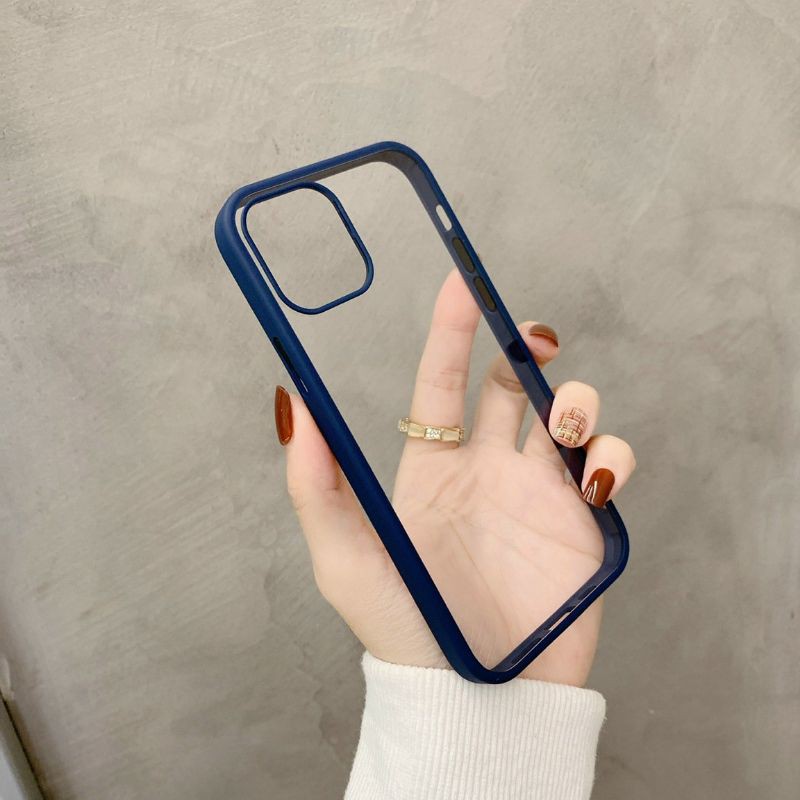 Ốp lưng LikGus viền màu iPhone 13 Mini, 13 Pro Max, 12 Pro Max/ 11/ 11 Pro Max xs max 7 8trong veo không ố màu