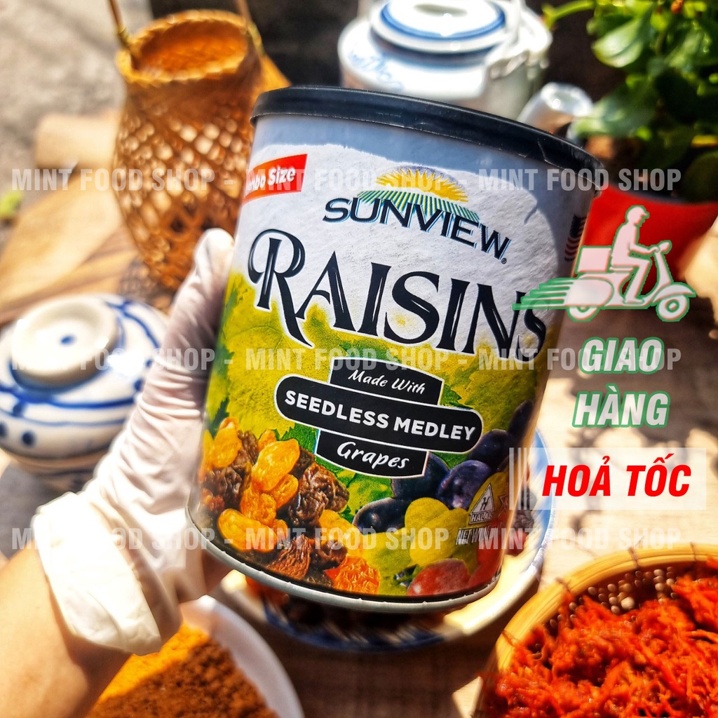 Nho Sunviews Raisins Mix Màu Thập Cẩm - Nho Khô Mỹ