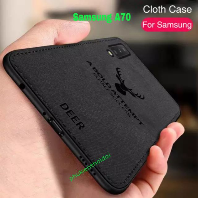 Ốp lưng Samsung Galaxy A70 / A72 / A52 5G chống sốc vải hình đầu hươu cao cấp