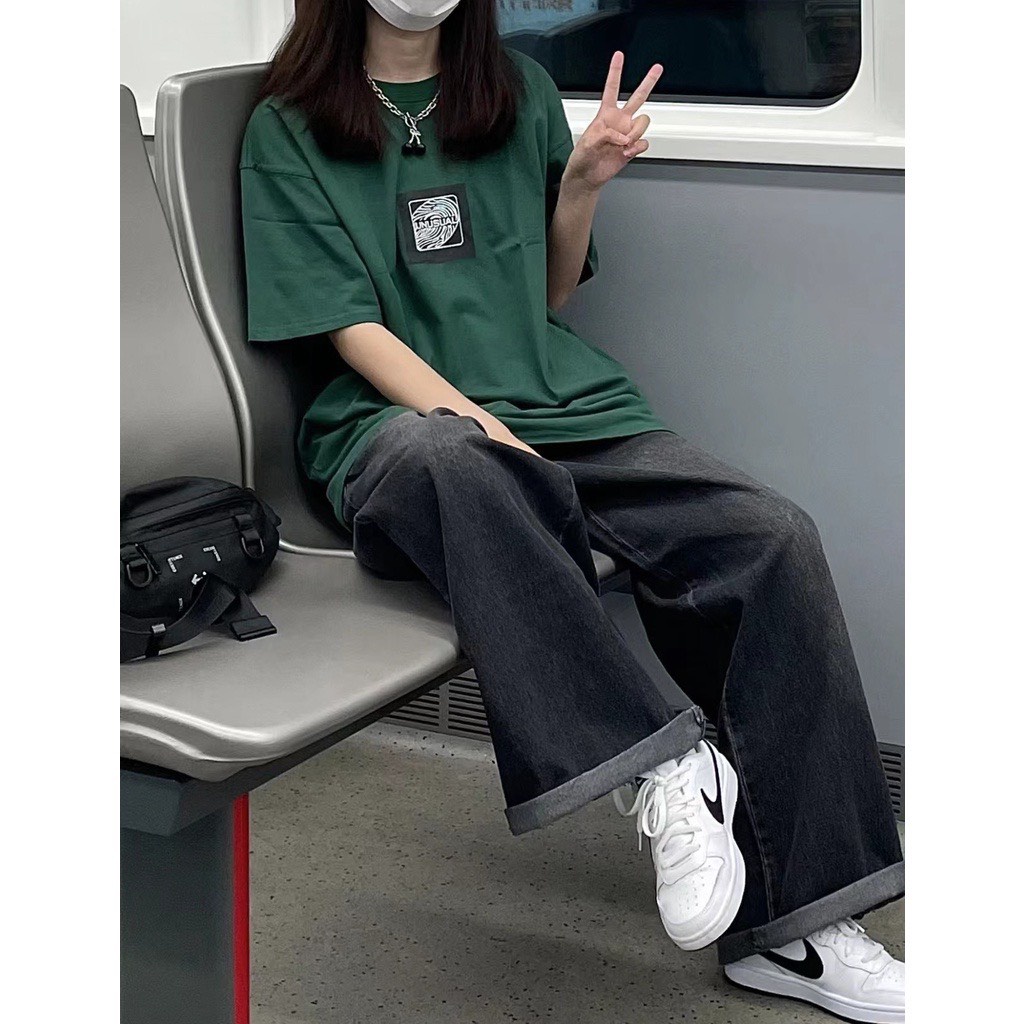 Áo thun tay lỡ CRAW phông unisex nam nữ vải coton mềm mịn, co dãn Oversize form rộng - 0016