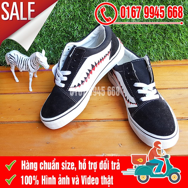 [SALE SỐC] Giày Thể Thao Old Skool Cá Mập Đen Trắng | BigBuy360 - bigbuy360.vn