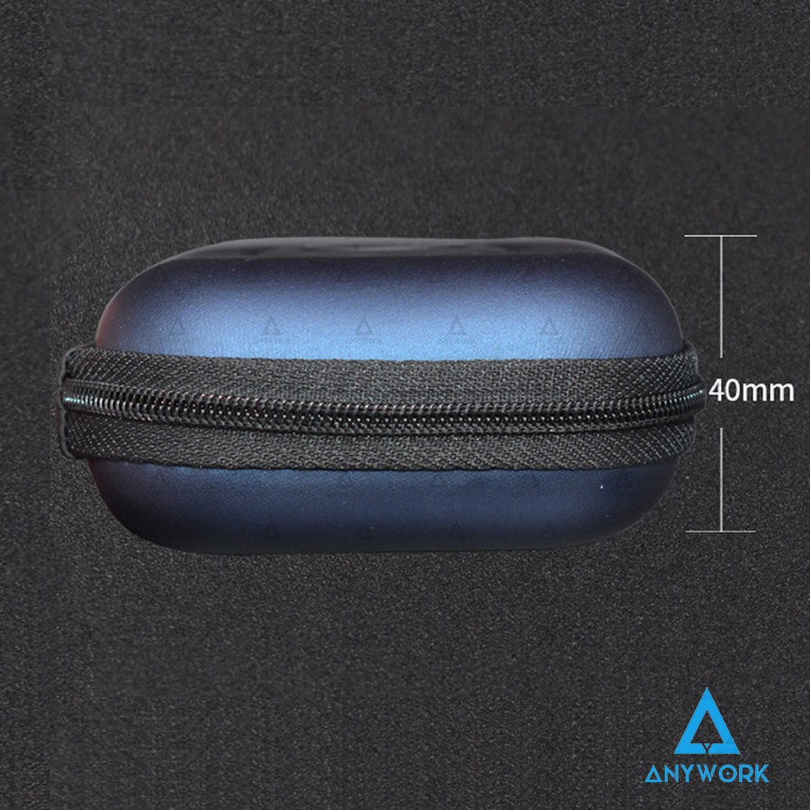 Hộp đựng tai nghe chính hãng KZ dạng vuông - bao đựng tai nghe, airpod, cáp, sạc, usb, thẻ nhớ, xu HOPKZ-PU-2 | ANYWORK