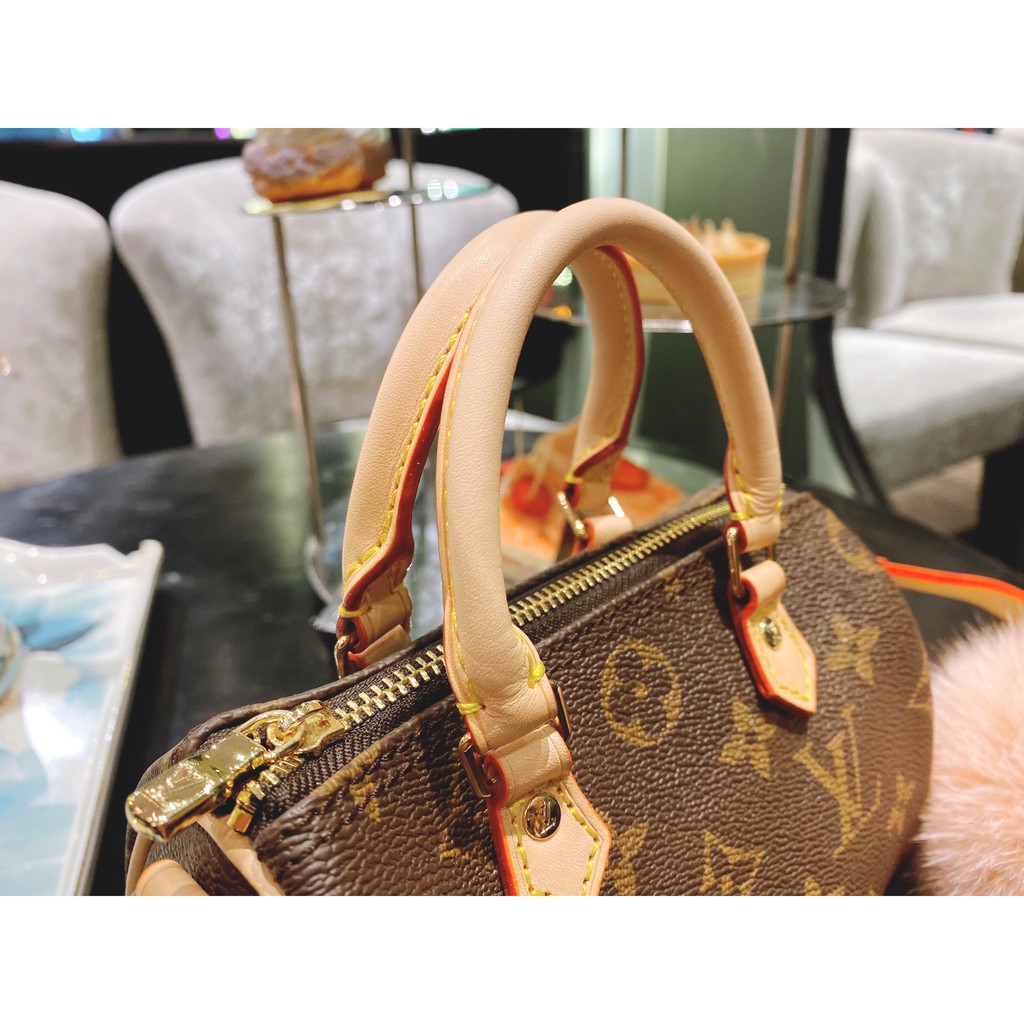 LV SPEEDY NANO MINI SPSL DA THẬT SIZE 17CM