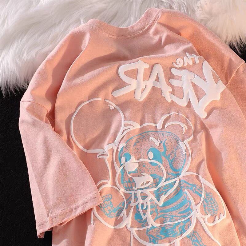 Áo Thun from rộng IN NỖI BEAR Unisex Áo phông KL Unisex