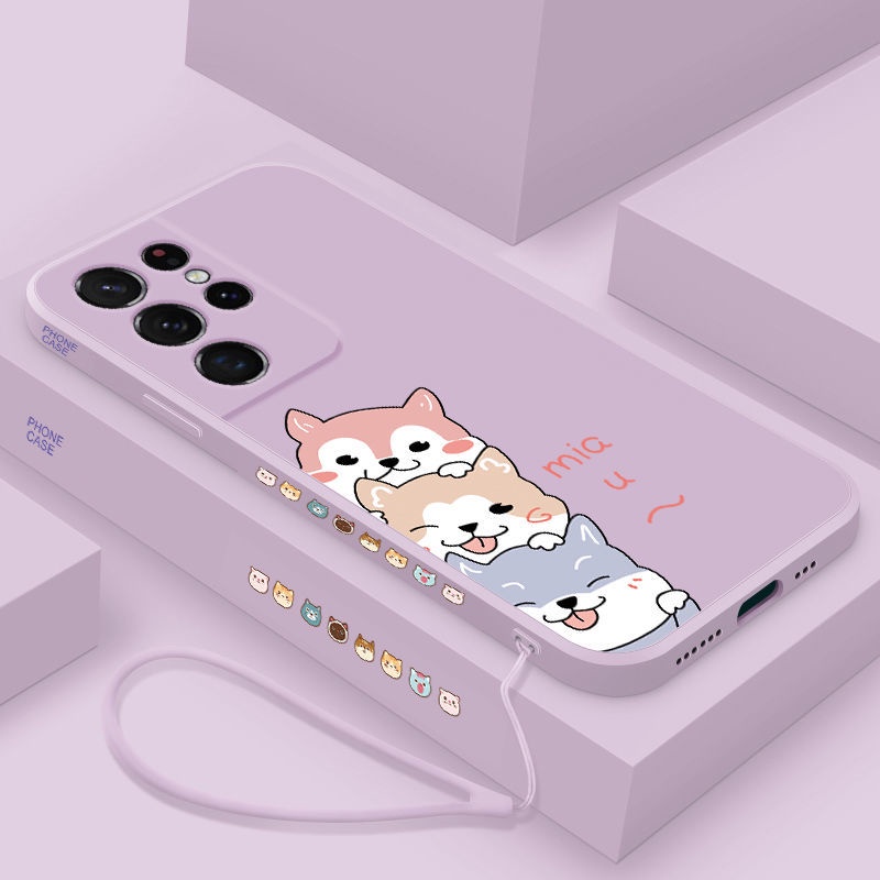 Ốp Điện Thoại tpu Mềm Chống Trượt Có Dây Đeo Cho samsung m31 m51 a03s a13 a8 2018 note 10 note 10 plus note 20 note 20 ultra