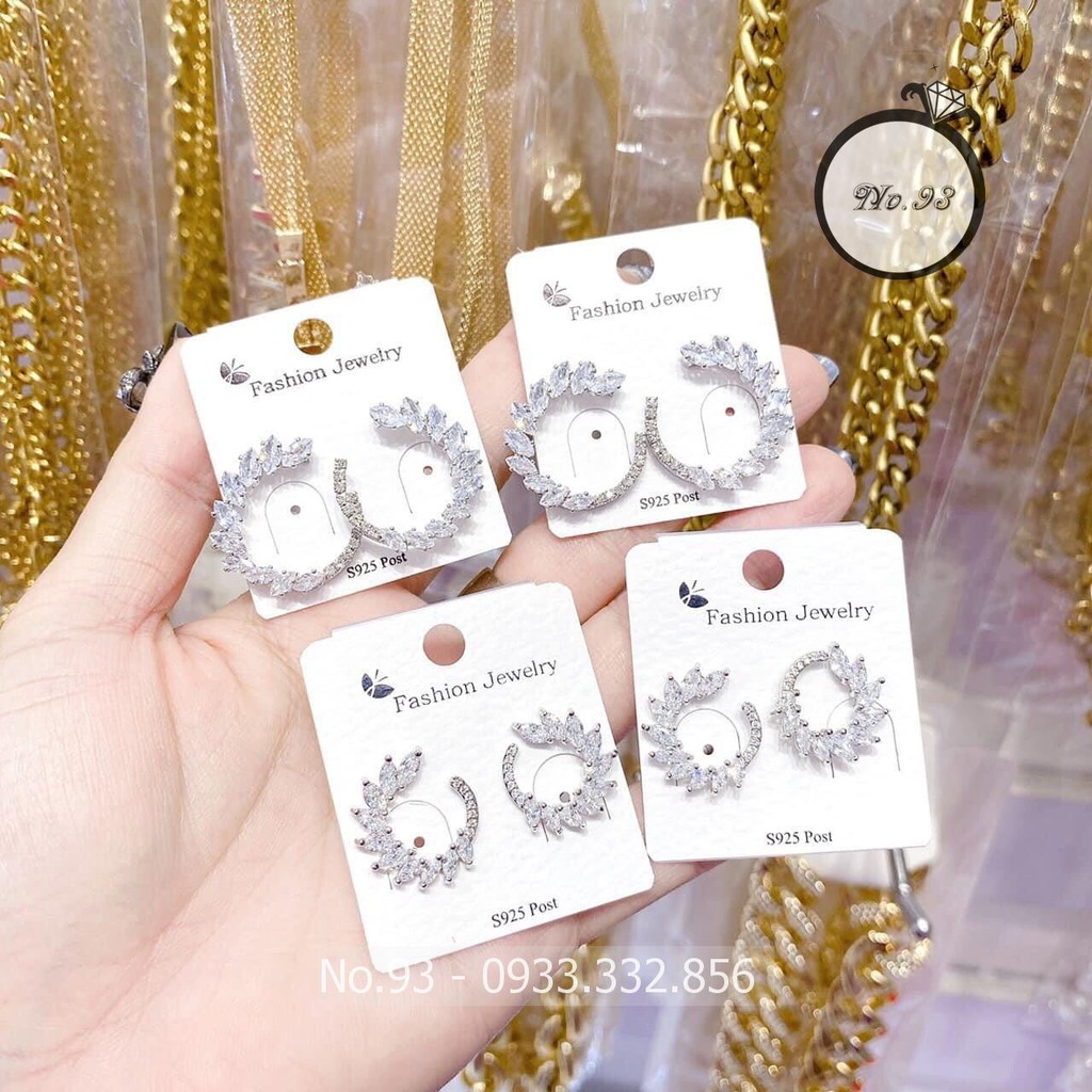 (NHIỀU MẪU) BÔNG TAI BẠC ĐẸP SANG TRỌNG TRANG SỨC CAO CẤP NO.93 ACCESSORY