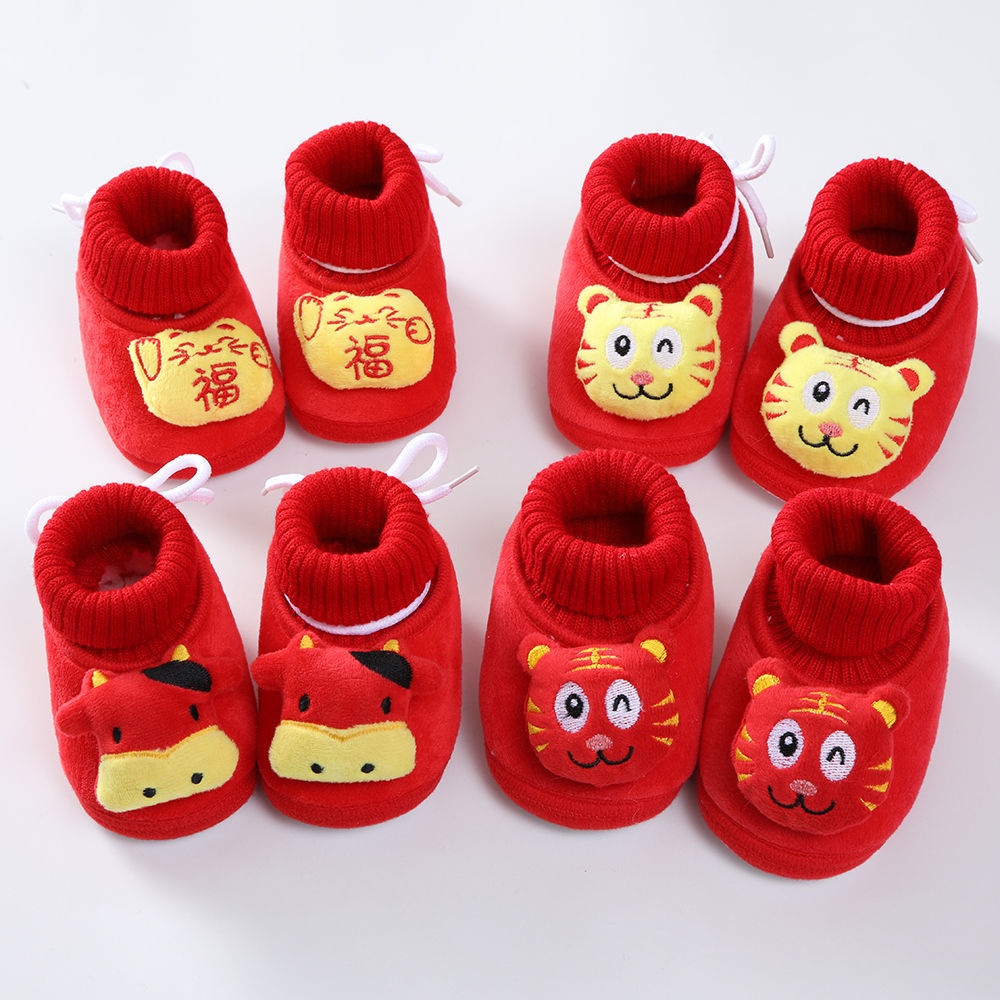 Giày Cotton Đế Mềm Chống Lạnh Cho Bé 6-12 Tháng Tuổi