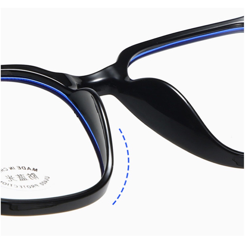 Kính mát gọng vuông đầy đủ chống nắng UV400 và tia xanh lam màu đen thời trang cổ điển cho nam và nữ