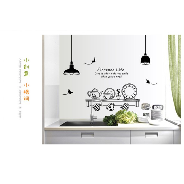 Decal trang trí tường - Căn Bếp Đen