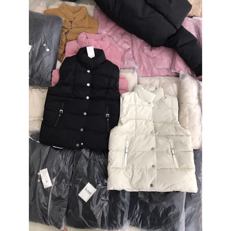 Áo phao gile hai màu