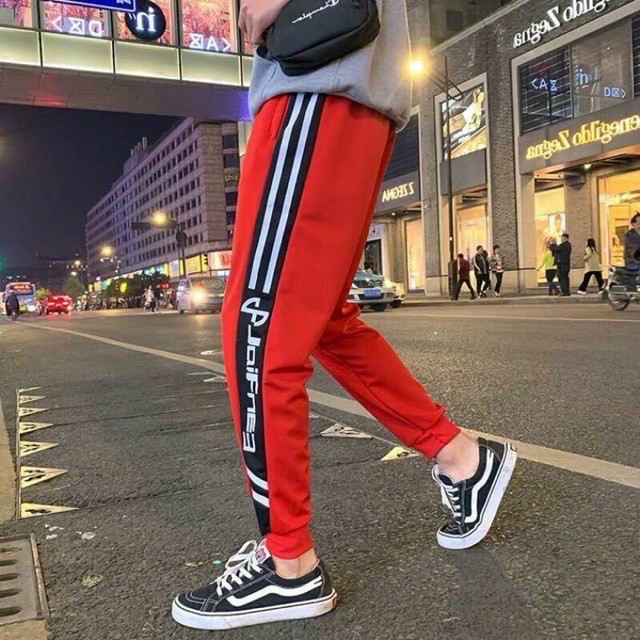 Quần thun nỉ, quần nỉ nam nữ unisex, quần dài nỉ, quần thể thao 2 sọc, quần jooger