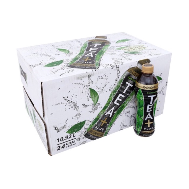 TRÀ Ô LONG TEA+ PLUS (LỚN) 24 CHAI X 455ML (DATE : T5/2019)