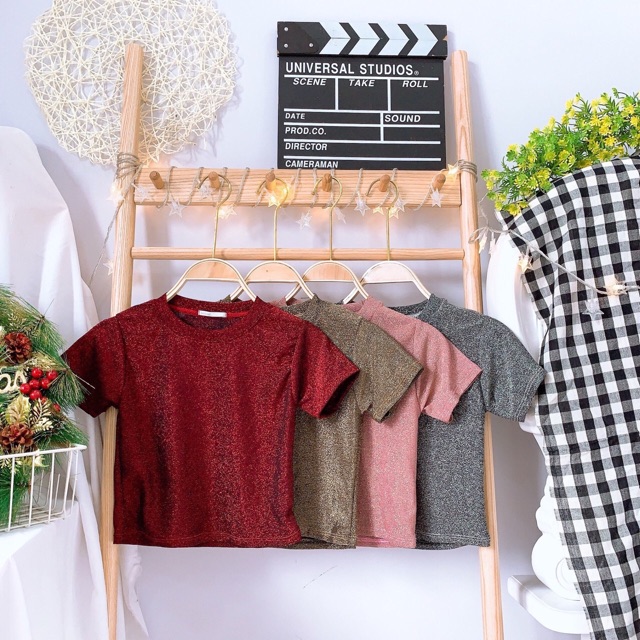 ÁO CROPTOP NHŨ KIM TUYẾN BLING BLING