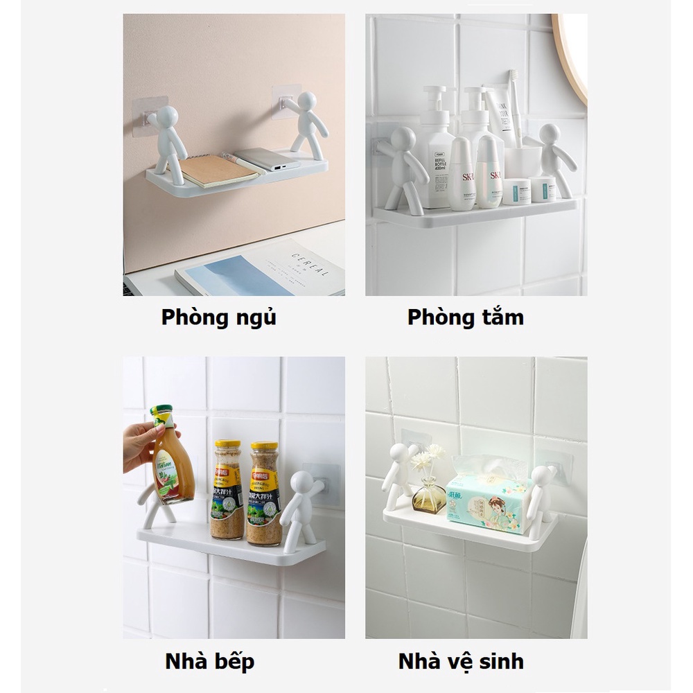 KỆ ĐỂ ĐỒ HÌNH NGƯỜI DÁN TƯỜNG - KỆ ĐỂ ĐỒ DỄ THƯƠNG - KỆ ĐỂ ĐỒ TRẮNG