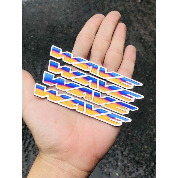 Tem Chữ Titan WAVE Kèm Keo 3M CHẮC CHẮN, Tặng Kèm Sticker Khi Mua Sản Phẩm