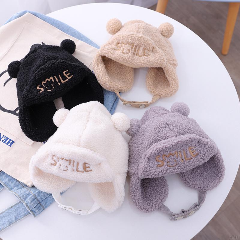 Mũ lông giữ ấm tai dễ thương cho bé 6-30 tháng tuổi