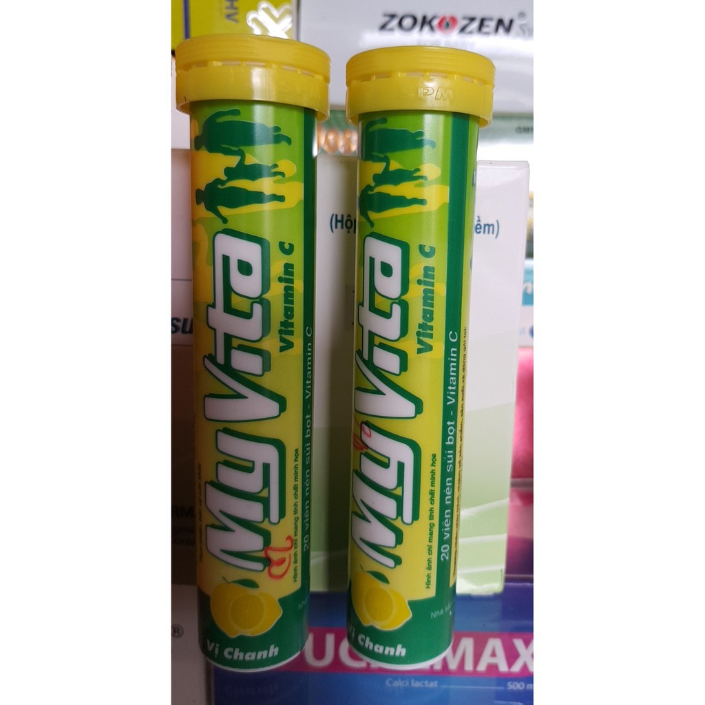 sủi vitamin c vị chanh , vị cam myvita tube 20 viên