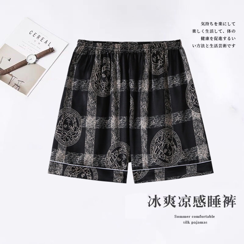Quần Short Ngủ Giả Lụa Mỏng Thời Trang Mùa Hè Cho Nam
