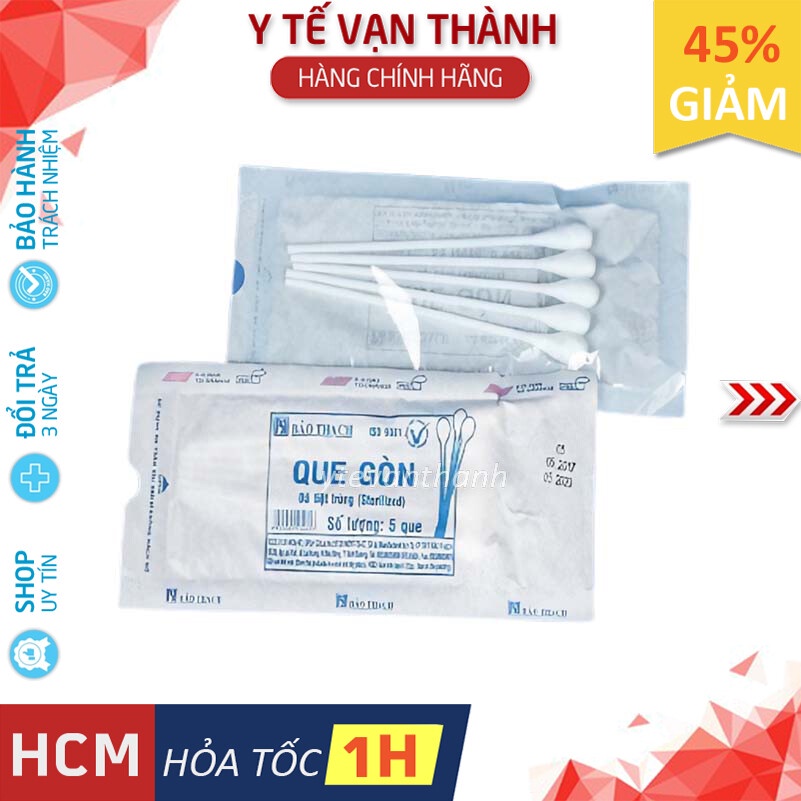 ✅ Que Gòn Đầu Lớn- Bảo Thạch (Bịch 5 Que), Hoặc Thương Hiệu Tương Đương -VT0674