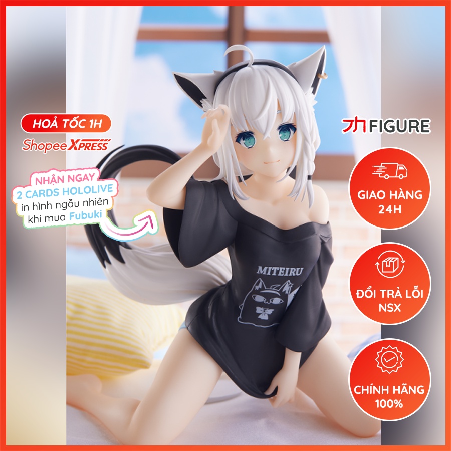 Mô Hình Chính Hãng Anime Hololive, Shirakami Fubuki, Relax Time, Bandai Spirits, Nhật Bản