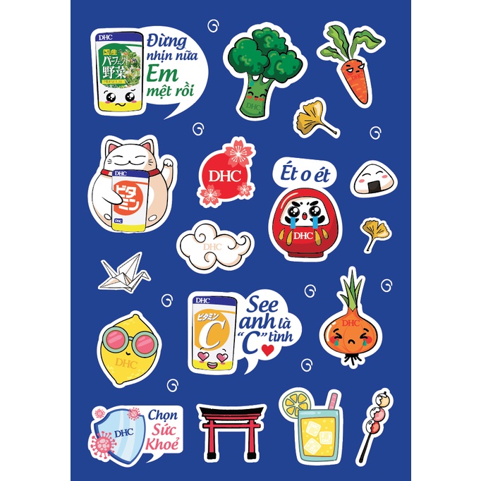 [Hàng Tặng Không Bán] Sticker DHC trang trí siêu xinh xắn