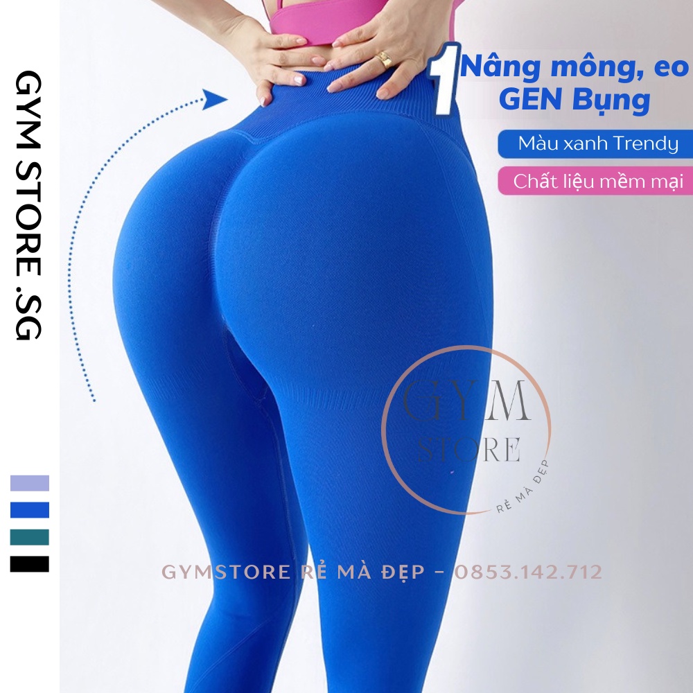Quần legging chun mông sexy ❤️FREESHIP❤️ tập gym yoga thun dệt cạp gen bụng co giãn 4 chiều thấm hút mồ hôi 𝐆𝐘𝐌𝐒𝐓𝐎𝐑𝐄 601