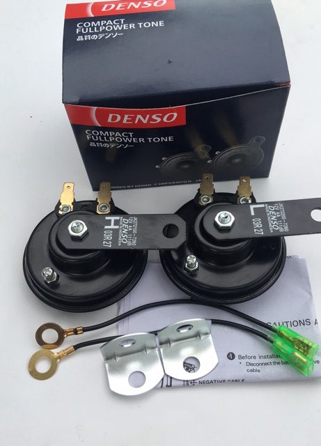  [Giá 1 đôi] Còi đĩa Denso gắn ô tô-xe máy.Full phụ kiện