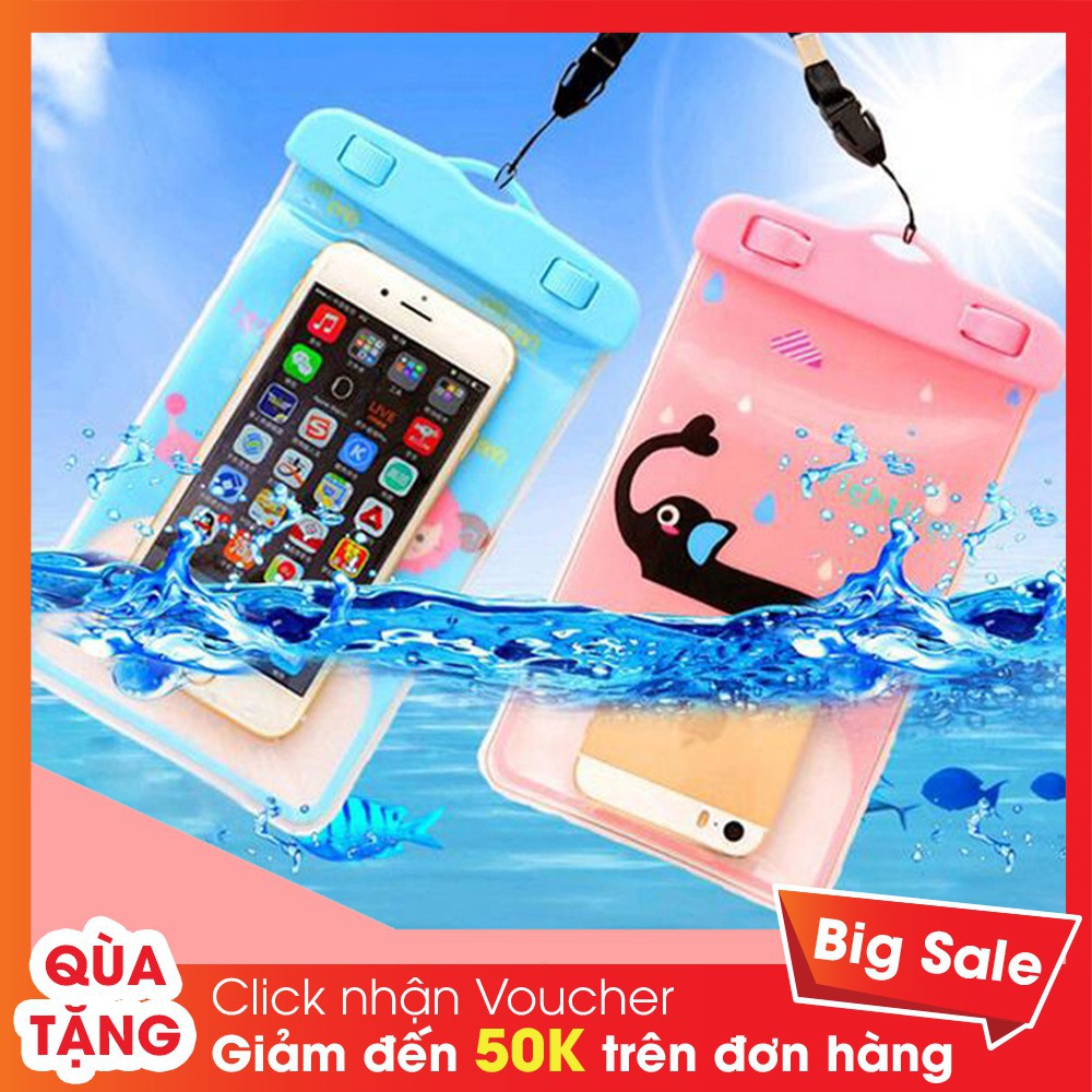 Túi đựng điện thoại chống nước chống bụi thiết kế dây đeo cổ tiện dụng khi đi bơi ,đi trời mưa