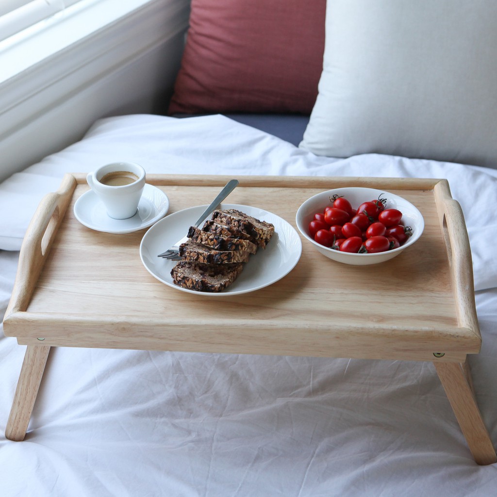 BÀN ĂN TRÊN GIƯỜNG CHÂN GẤP TIỆN LỌI HÀN QUỐC - BED TRAY | BigBuy360 - bigbuy360.vn