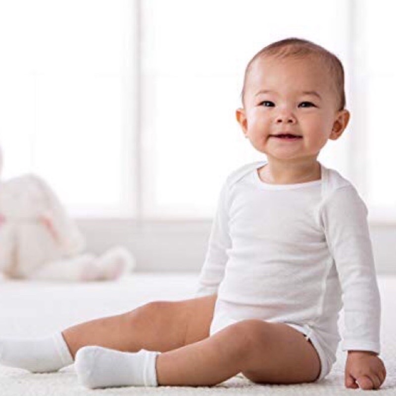 (Deal hot) Body chip trắng dài tay geogre, carter 100% cotton