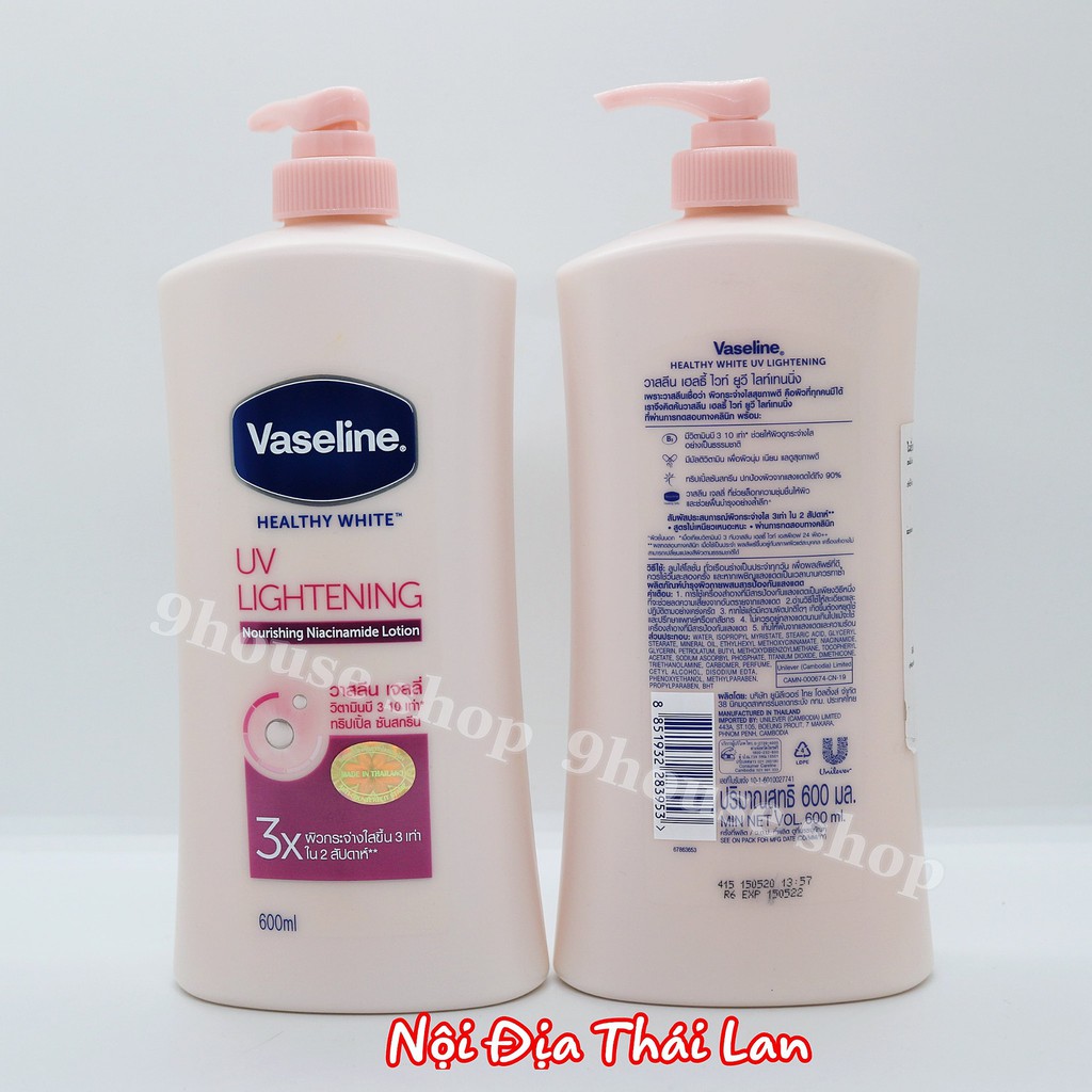 (570ml) 01 Chai Dưỡng Thể Vaseline UV Lightening Thái Lan