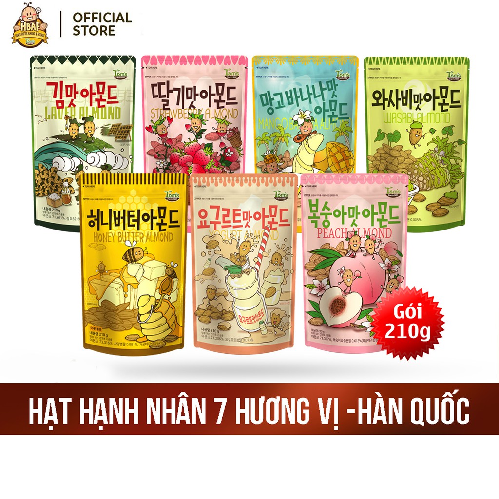 8 Vị Hạnh Nhân TOM'S FARM Hàn Quốc